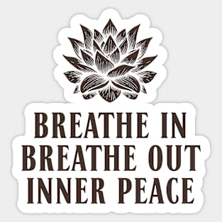 "Lotus Serenity" Breathe In, Breathe Out Sticker